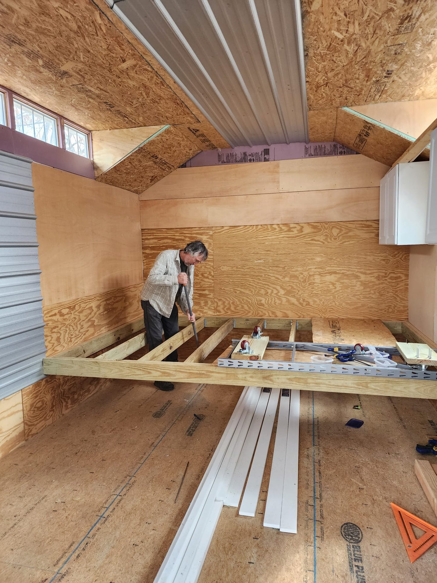 Tiny House Shell Built in 2022 and modified throughout 2023 and 2024, this well insulated 12x20 shed can be finished to be a tiny house, guest cottage, stand alone office or other useful space.